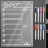 image:imageCHALKY CROWN Acrylic Magnetic Weekly Planner  Clear  145 x 1021 Pack