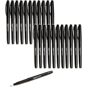 image:imageAmazon Basics Felt Tip Marker Pens Assorted Colors for Art Projects Writing Drawing and Journaling 12PackBlack