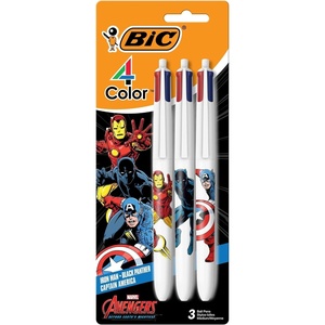 image:imageBIC 4 Color Retractable Ballpoint Pen SpiderMan Design 2Count3Count Pack of 1