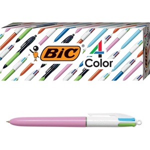 image:imageBIC 4Color Fashion Ballpoint Pen Medium Point 10mm Assorted Fashion Ink Colors Fun amp Colorful 4CountLavender