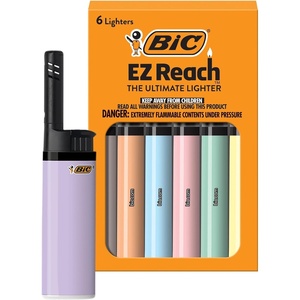 image:imageBIC EZ Reach Pastel Lighters Reliable and Safe Candle Lighter 6PackPastel