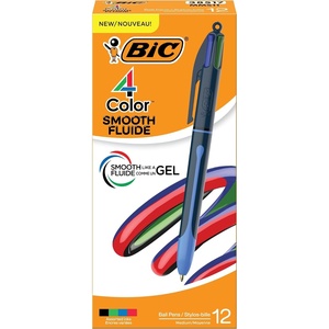 image:imageBIC Gel Pen 10 mm Point Assorted Ink 12CountBlack  Blue  Green  Red Ink