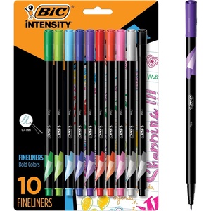 image:imageBIC Intensity Fineliner Marker Pen Set Assorted Colors 10CountFine Point