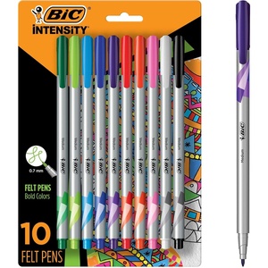 image:imageBIC Intensity Fineliner Marker Pen Set Assorted Colors 10CountMedium Point