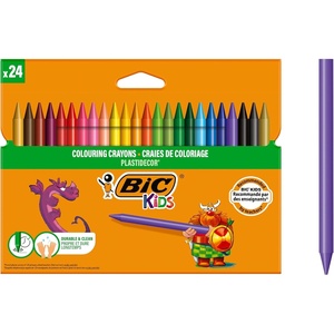 image:imageBIC Kids Plastidecor Colouring Crayons Crayons for Drawing and Crafts Assorted Colours Pack Of 24Pack Of 24