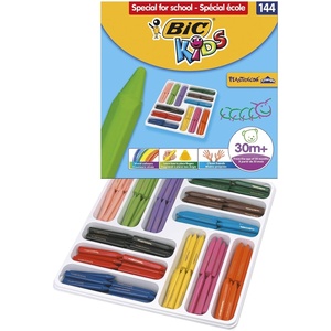 image:imageBIC Kids Plastidecor Triangle Colouring Crayons 144 Classpack1 Count Pack of 144