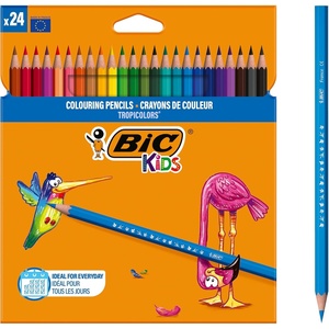 image:imageBIC Kids Tropicolors Colouring Pencils  Assorted Colours Wallet of 241 Count Pack of 24