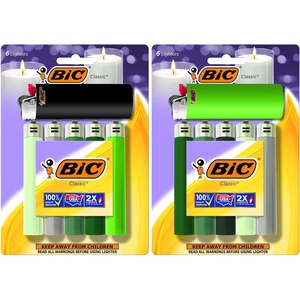 image:imageBIC Maxi Pocket Lighters Green 12Pack Safe and Reliable LongLastingGreen