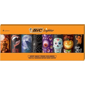 image:imageBIC Special Edition Skulls Series Maxi Pocket Lighters Set of 8Spooky