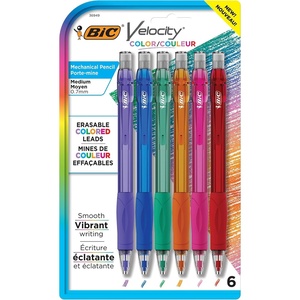 image:imageBIC Velocity Colored Lead Mechanical Pencils Medium Point 07 mm 6Count07mm Colored Lead Pencils
