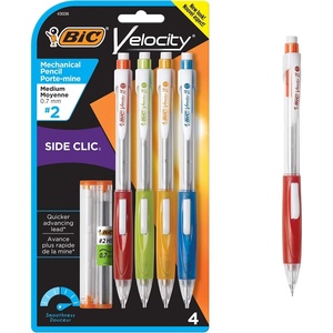 image:imageBIC Velocity Side Clic Mechanical Pencils Medium Point 4Count 07mm07 mm