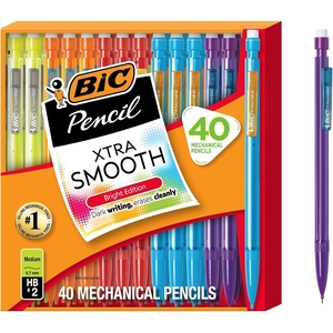 image:imageBIC Xtra Smooth Bright Edition Mechanical Pencils 07 mm Medium Point Bulk School Supplies for Students and Teachers 40Count PackMulticolor