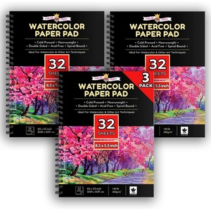 image:imageCHALKY CROWN Large Watercolor Paper Pad  White  2 Pack 64 Sheets3 Pack