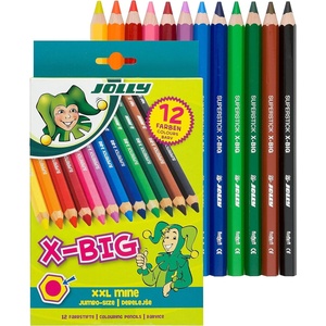 image:imageJolly XBig Jumbo Colored Pencils Set of 12 Perfect for Special Needs Art Therapy PreSchool and Early Learners Multicolor 30990001Multicolor