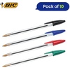 image:imageBIC Cristal Original Ballpoint Pens Fine Point 10mm Assorted Colours Reliable Everyday Pens for School and Office Smooth Writing Comfortable Grip Durable and LongLasting Pack of 5