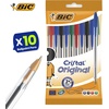 image:imageBIC Cristal Original Ballpoint Pens Fine Point 10mm Assorted Colours Reliable Everyday Pens for School and Office Smooth Writing Comfortable Grip Durable and LongLasting Pack of 5
