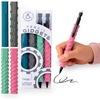 image:imageGyre amp Gimble Textured Silicone Pencil Sleeves for Kids amp Adults For Quiet amp Calm Fidgeting Fits Mechanical Pencils  4 Grips 2 PencilsLagoon