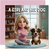 image:imageStuff4 Bichon Frise Birthday Card for Women A Girl and Her DogAustralian Shepherd