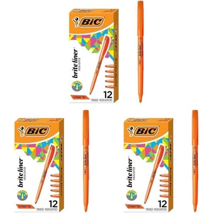 image:imageBIC Brite Liner Highlighters Chisel Tip 12Count Pink Set for Organizing