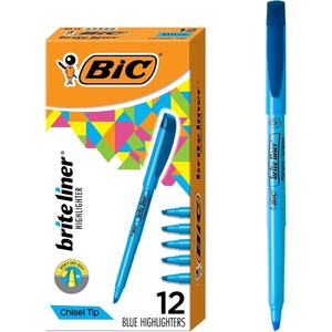 image:imageBIC Brite Liner Highlighters Chisel Tip 12Count Pink Set for OrganizingBlue
