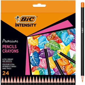 image:imageBIC Intensity Colouring Pencils In Premium Cardboard Case Suitable For Adults Assorted Colours Pack of 24Premium Assorted Colours