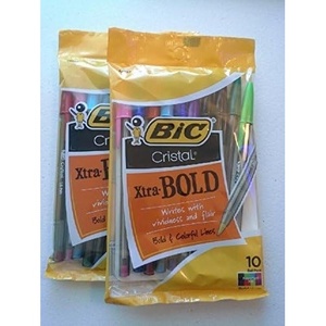 image:imageBic Cristal Xtra Bold Pens Multi Colors 10 Pack 2 Sets of 10 Each