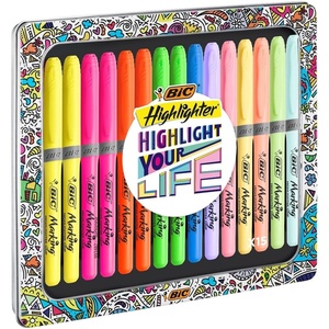 image:imageBic Highlighter Grip Pens  Orange Box of 12Assorted Colours