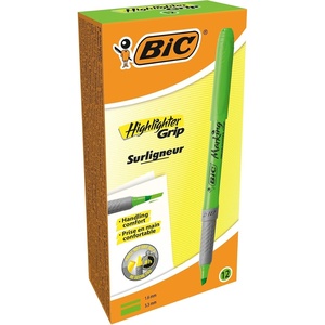 image:imageBic Highlighter Grip Pens  Orange Box of 12Green