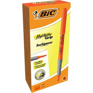image:imageBic Highlighter Grip Pens  Orange Box of 12Orange