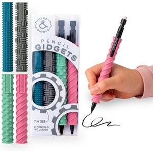 image:imageGyre amp Gimble Textured Silicone Pencil Sleeves for Kids amp Adults For Quiet amp Calm Fidgeting Fits Mechanical Pencils  4 Grips 2 PencilsLagoon