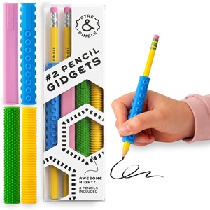 image:imageGyre amp Gimble Textured Silicone Pencil Sleeves for Kids amp Adults For Quiet amp Calm Fidgeting Fits Mechanical Pencils  4 Grips 2 PencilsSchoolyard
