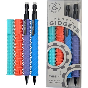 image:imageGyre amp Gimble Textured Silicone Pencil Sleeves for Kids amp Adults For Quiet amp Calm Fidgeting Fits Mechanical Pencils  4 Grips 2 PencilsTropical