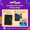 image:imageCHALKY CROWN  Black Scratch Art Paper Rainbow Scratch Paper Art Set  Art Paper Rainbow Paper  Scratch Pad