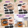 image:imagePremium Chalkboard Labels  Removable Blackboard Sticker Labels for Jars Reusable with Erasable White Chalk Marker Included 96 Pack Black