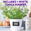 image:imagePremium Chalkboard Labels  Removable Blackboard Sticker Labels for Jars Reusable with Erasable White Chalk Marker Included 96 Pack Black
