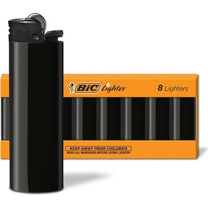 image:imageBIC Maxi Pocket Lighters Reliable 8Pack LongLasting AllBlack