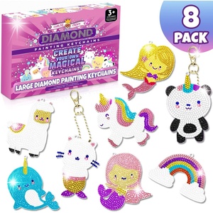 image:imageCHALKY CROWN 8 Diamond Painting Keychains Kit for Crafts  Gem Art Kits for Gem Painting Kit  Kawaii Diamond Art Keychains Kits for Crafts  Diamond Art for Gem Stickers for Crafts 8 Pack Female