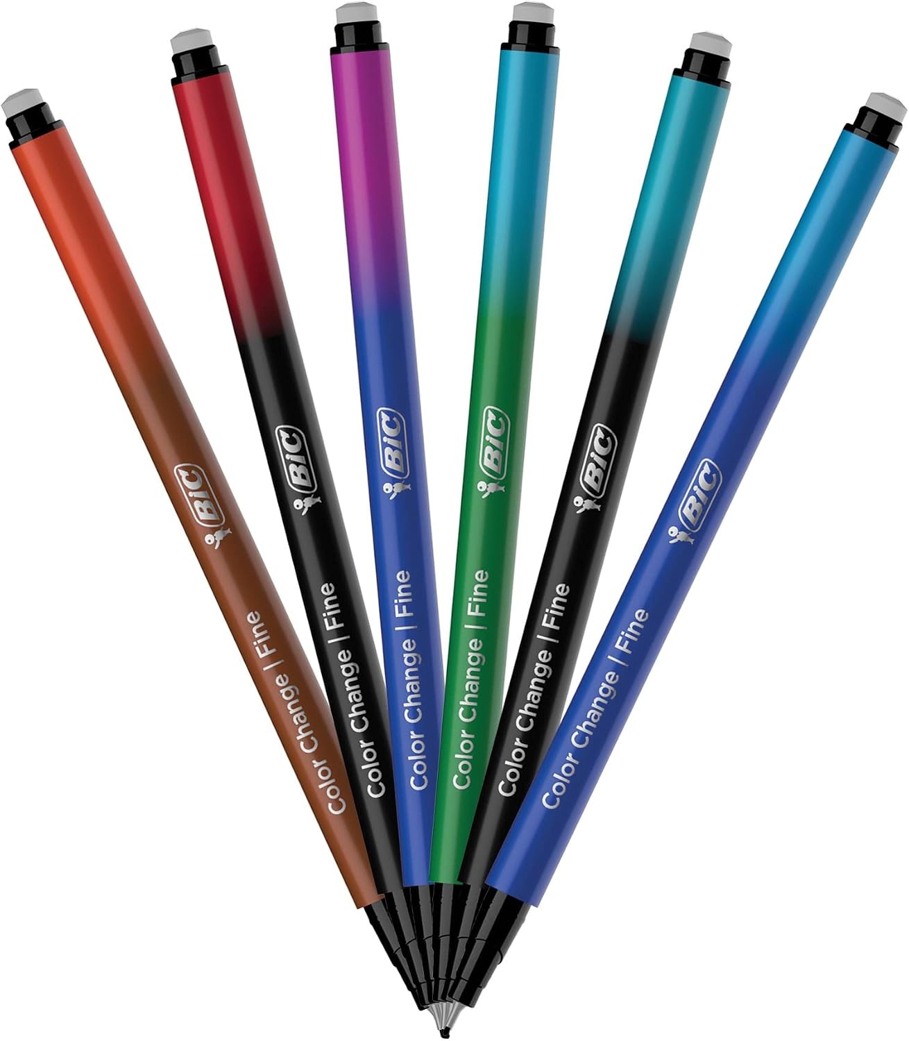 image:imageBIC Intensity 12Pack Color Change 04mm Fine Tip Felt Pen with a Unique ColorChanging Technology for Crative Writing