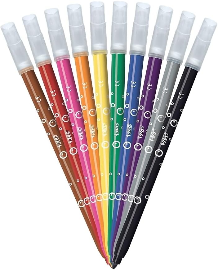 image:imageBIC Kids Ultra Washable Markers Medium Point Assorted Colors 20Pack BKCM20AST