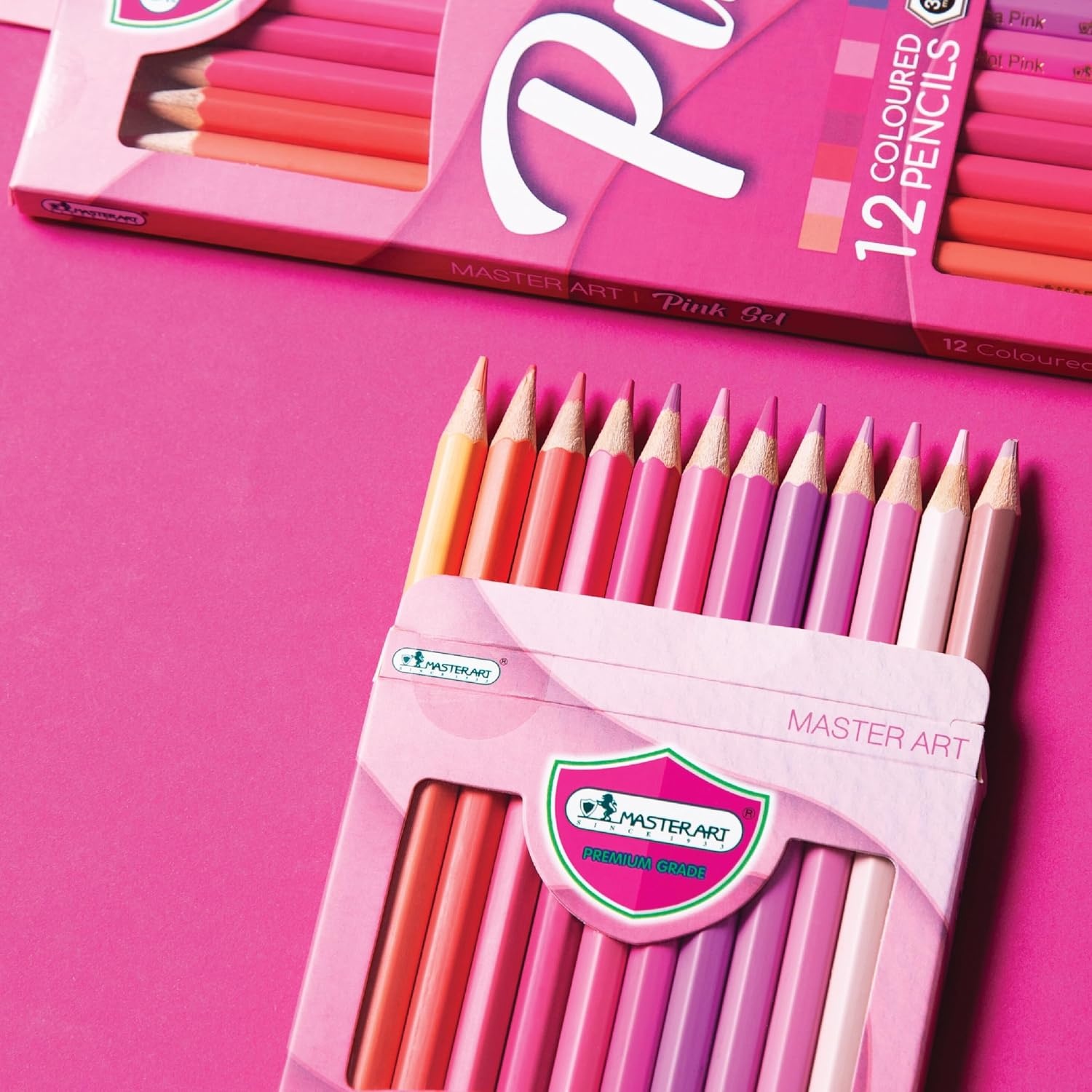 image:imageMASTERART Colored Pencils Special Collection Set of 12 Colors for Kids and Adults Coloring PINK SET