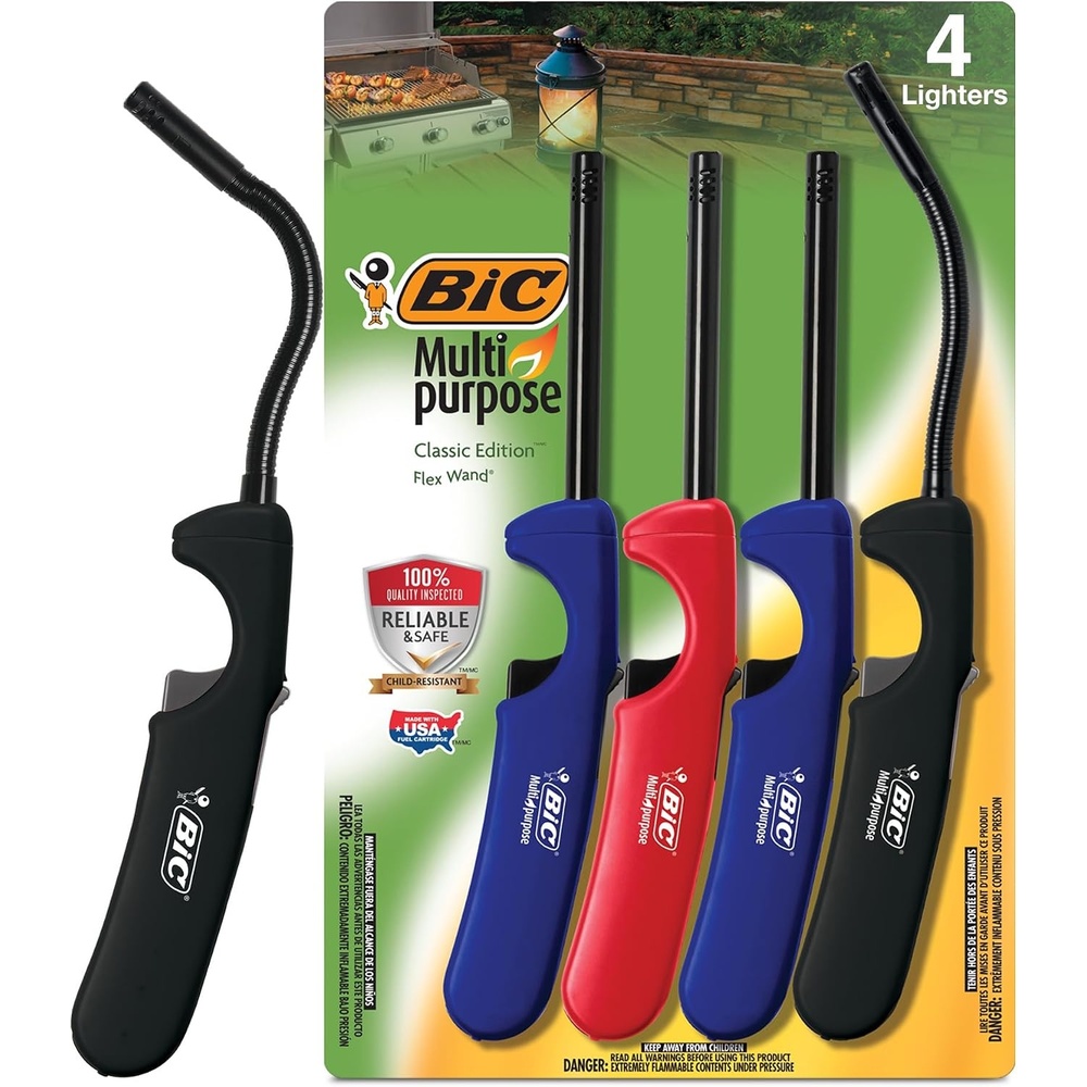 image:imageBIC MultiPurpose Classic and Flex Lighters 4Pack Assorted Colors