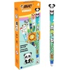 image:imageBIC Vibbies Erasable Gel Pens with Kawaii AnimalShaped caps  Blue Ink Pack of 6