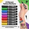 image:imageCrayola 8ct Temporary Tattoo Markers SkinSafe Ink Vibrant Colors Gifts for Children Teens and Adults Made in the USA 1 Pack
