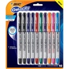 image:imageBIC Gelocity Smooth Stic Gel Pens Fine Point 05 mm Clear Barrels Assorted Ink Colors Pack of 10 Pens