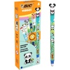 image:imageBIC Vibbies Erasable Gel Pens with Kawaii AnimalShaped caps  Blue Ink Pack of 6