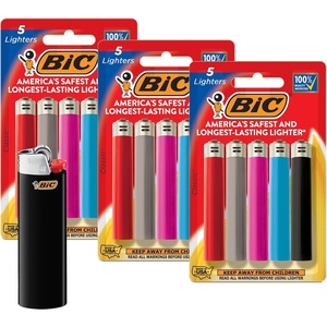 image:imageBIC Maxi Pocket Lighters LongLasting Safe Assorted Colors 15Pack
