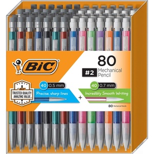 image:imageBIC Mechanical Pencils 2 Extra Smooth 07mm amp 05mm 80 Pack
