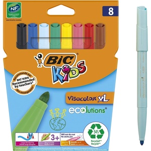 image:imageBic Kids Visacolor XL Coloring Pens  Cardboard Case of 8